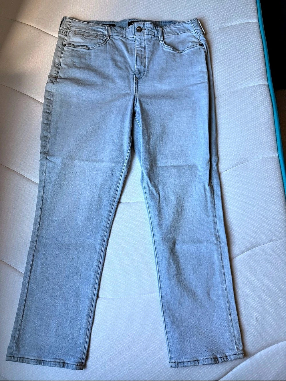 NYDJ Girlfriend Straight Leg Jeans Denim Size 16 Lift Tuck Technology New Cotton